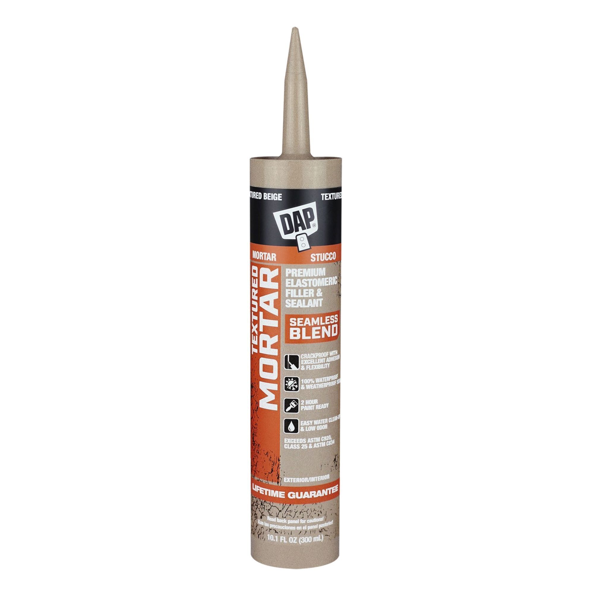 DAP Textured Mortar Premium Elastomeric Filler & Sealant 10.1 FL OZ Beige, Model# 7079810081